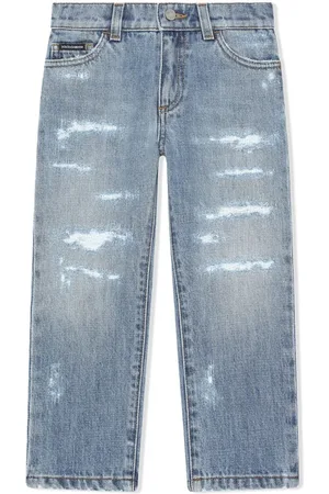 Dolce & Gabbana Distressed straight-leg jeans