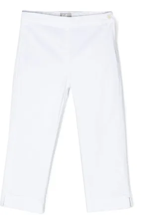 Il gufo Side button-fastening detail trousers