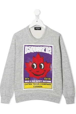 Dsquared2 Graphic-print mélange-effect sweatshirt