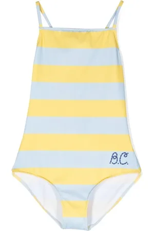 Bobo Choses Cross-back striped swimsuit