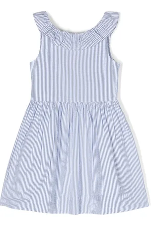 Ralph Lauren Vertical-stripe sleeveless seersucker dress