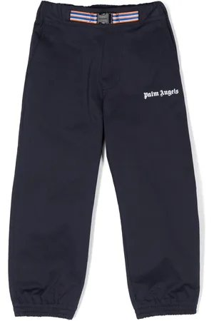 Palm Angels Logo-print belted trousers