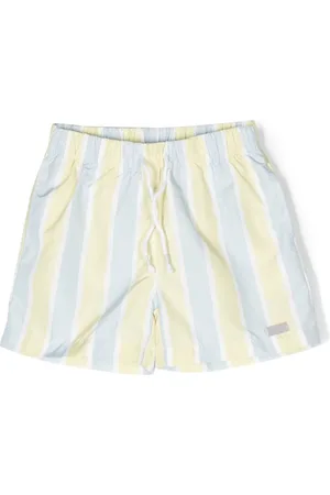 PATACHOU Stripe-print swim shorts