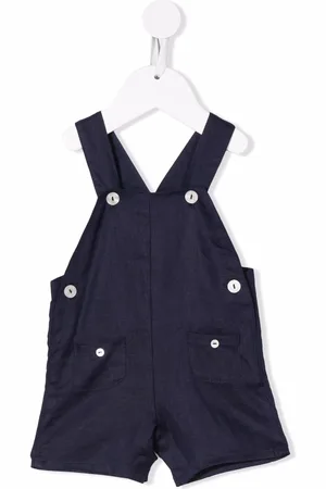 Tartine Et Chocolat Chenille-texture dungarees