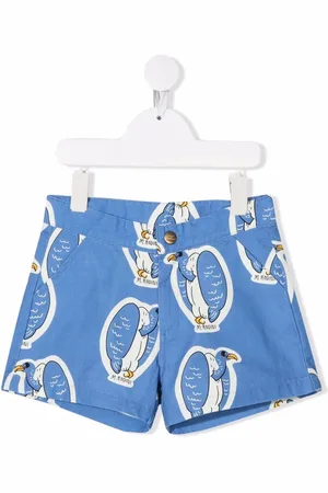 Mini Rodini Penguin-print shorts