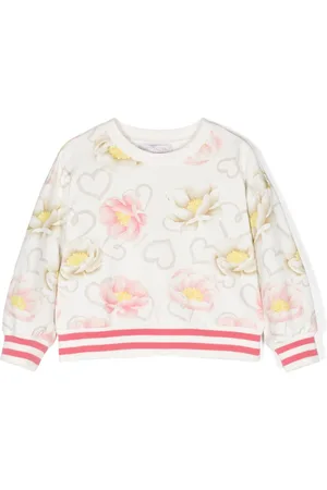 MONNALISA Floral-print cotton sweatshirt