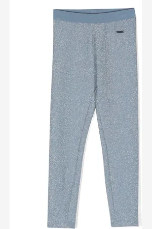MONNALISA Metallic-thread leggings