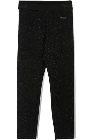 MONNALISA Metallic-thread leggings
