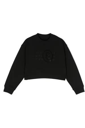 Maison Margiela Numerical print cropped sweatshirt
