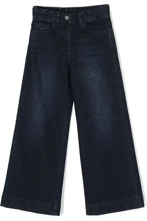 MONNALISA Washed wide-leg jeans