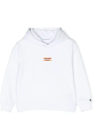 Calvin Klein Logo-embroidered cotton hoodie