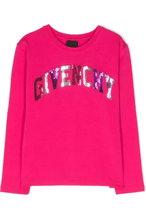 Givenchy Sequinned-logo long-sleeve T-shirt