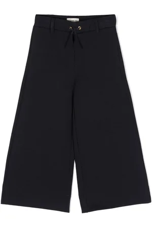 Lanvin Logo-embroidered flared trousers