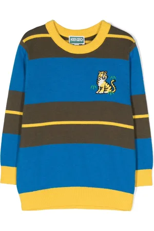 Kenzo Logo-embroidered striped jumper