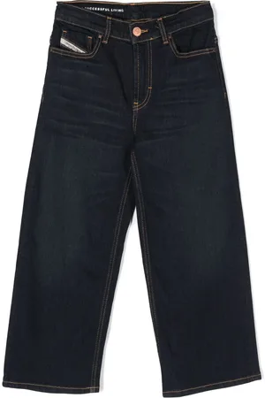 Diesel Embroidered-letter mid-rise jeans