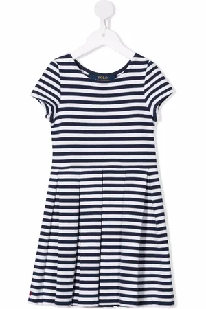 Ralph Lauren Striped pleated-skirt dress
