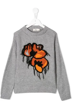 Le pandorine Floral knitted jumper