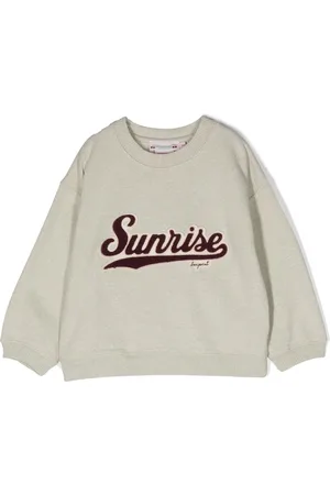 BONPOINT Slogan-patch crew neck sweatshirt