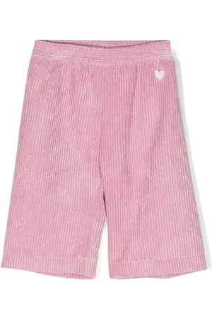 MONNALISA Heart-charm chenille trousers
