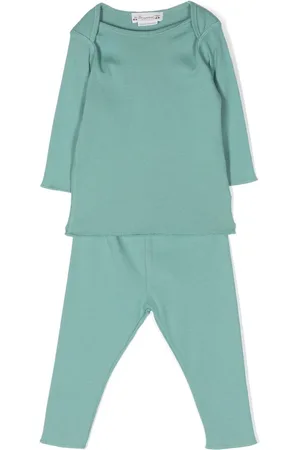 BONPOINT Scallop-edge cotton tracksuit set
