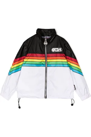GCDS Logo-print zip-up jacket