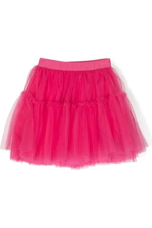 MONNALISA Logo-waistband cotton tutu skirt
