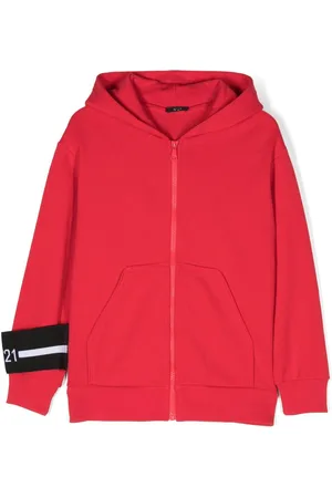Nº21 Logo-print zip-up sweatshirt