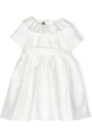 LITTLE BEAR Frilled-collar short-sleeve dress