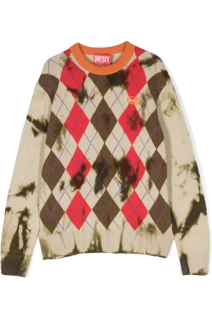 Diesel Kairo argyle-knit jumper