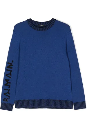 Balmain Intarsia-knit logo jumper
