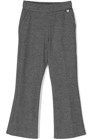 MONNALISA Houndstooth-pattern flared trousers