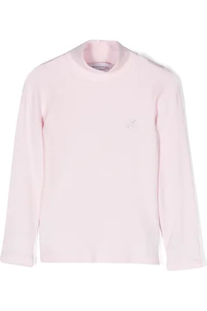 MONNALISA Crystal-embellished knitted top