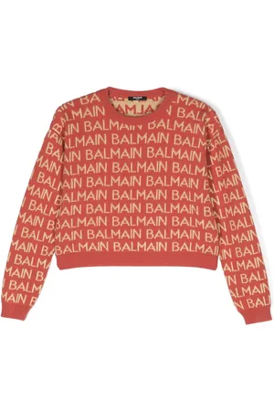 Balmain Intarsia-knit logo jumper