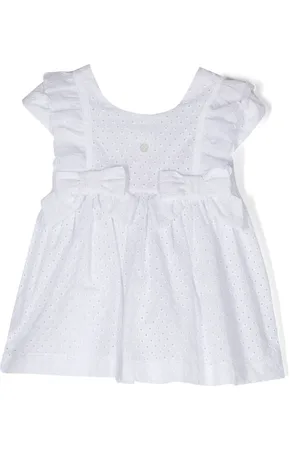 PATACHOU Bow-detail broderie anglaise dress