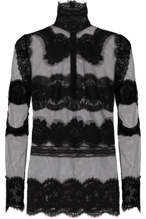 Dolce & Gabbana Lace-panelled high-neck top