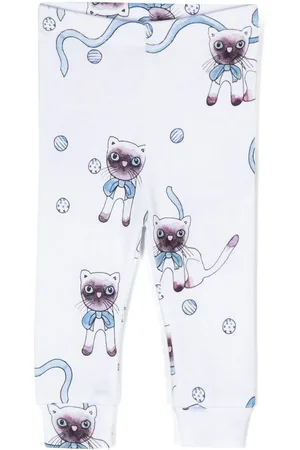 Mini Rodini Cat graphic-print leggings