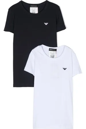 Emporio Armani Logo-embroidered cotton T-shirt (set of two)