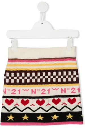 Nº21 Intarsia-knit skirt