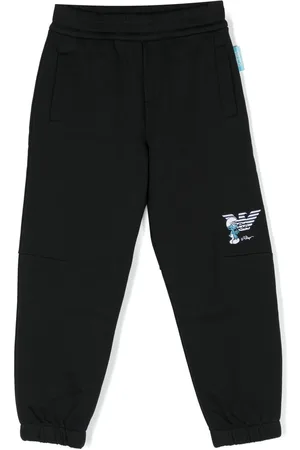 Emporio Armani X Smurfs embroidered-logo track pants