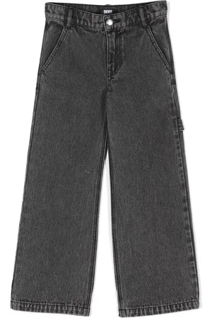 DKNY Logo-patch straight-leg jeans