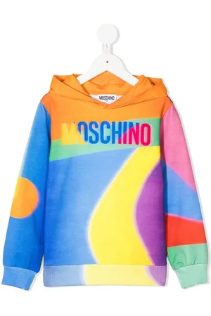 Moschino Logo colour-block hoodie