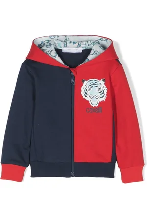 Roberto Cavalli Colour-block zip-up hoodie