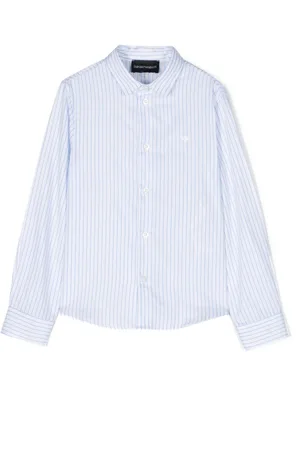 Emporio Armani Striped cotton long-sleeve shirt
