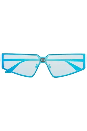 Balenciaga Mirrored geometric-frame sunglasses