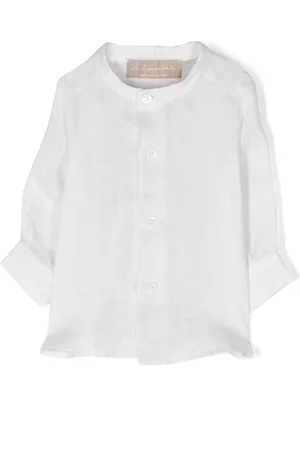 LA STUPENDERIA Long-sleeve linen shirt