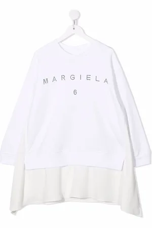 Maison Margiela Studded-logo sweatshirt dress