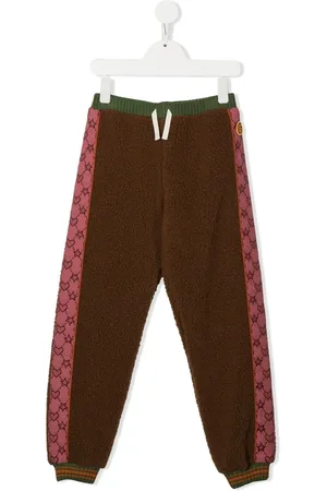 Gucci Logo-tape fleece track pants