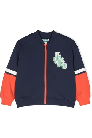 Kenzo Logo-patch zip-up sweatshirt