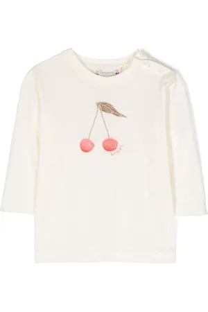BONPOINT Cherry-print long-sleeved T-shirt