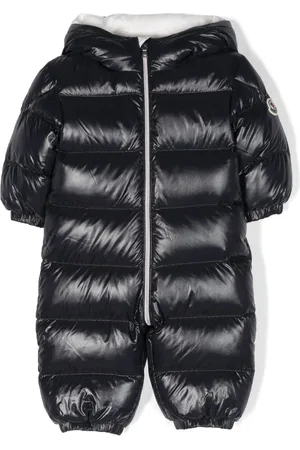 Moncler Logo-patch satin padded snowsuit